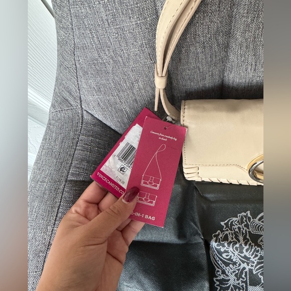Vince Camuto Nude Crossbody Bag | NWT + Dust Bag | Ring Detail |Adjustable Strap - Picture 6 of 12